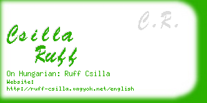 csilla ruff business card